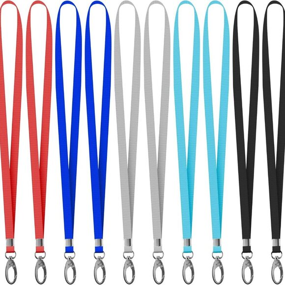 10 Pack Lanyards for ID Badges, Cruise Ship Cards, Keys, Keychain, Long-lasting - Picture 1 of 7